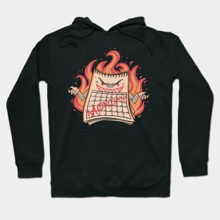 Here Comes Monday - Horror Funny Hell Gift Hoodie